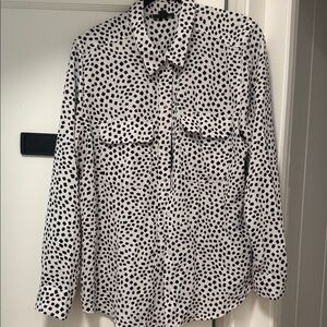 Alfani Monochrome Geometric Print Blouse